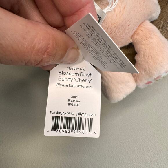Jellycat Blush Bunny Cherry Small FAST SHIP NEW Jellycat Bashful Bunny - Picture 8 of 9